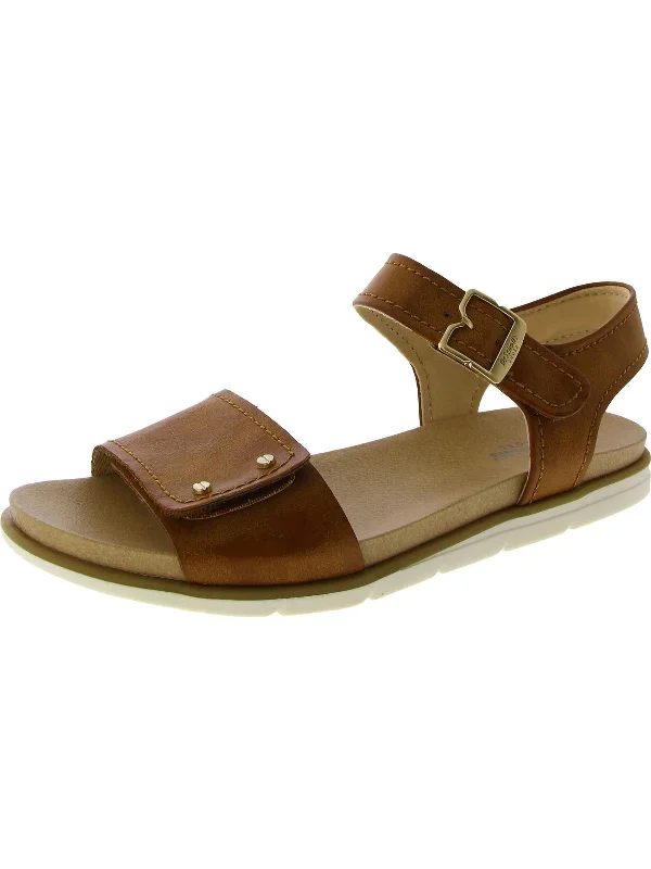 Style Breakthroughs Nicely Sun Womens Textured Ankle Strap Slingback Sandals
