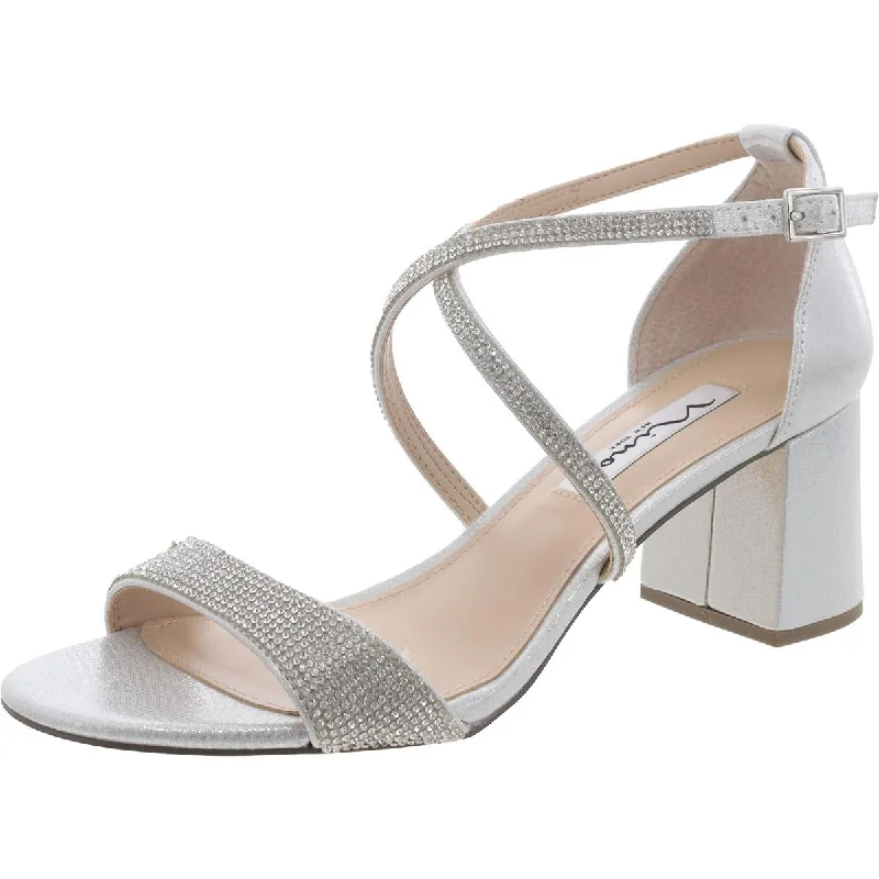 Statement Footwear Discount Nina Womens Rhinestones Round toe Strappy Sandals
