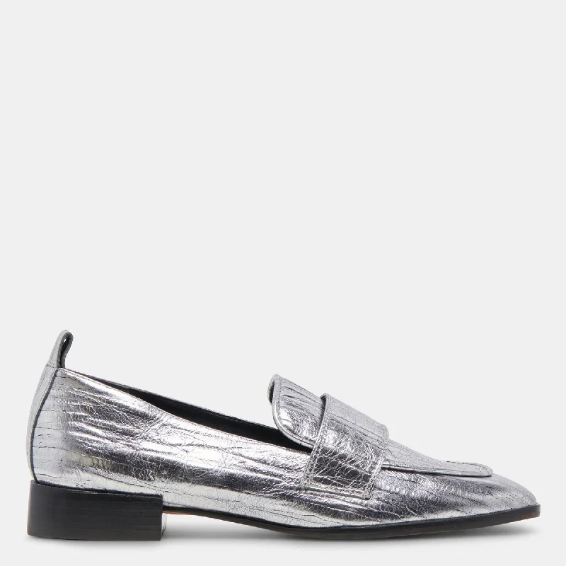 Trendy Threads Nygel Loafers Graphite Metallic Leather