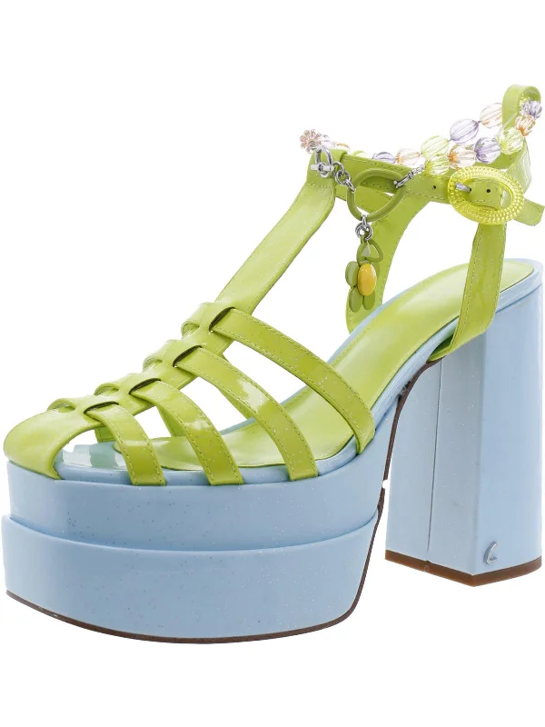 Special Offer Paddie Womens Faux Leather Gladiator Heels