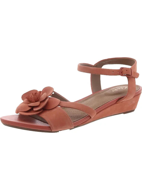 Comfortable Chic Parram Stella Womens Nubuck Floral Wedges