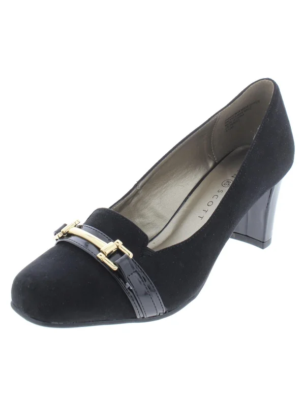 Seasonal Footwear Sale Penzey Womens Faux Suede Patent Trim Dress Pumps