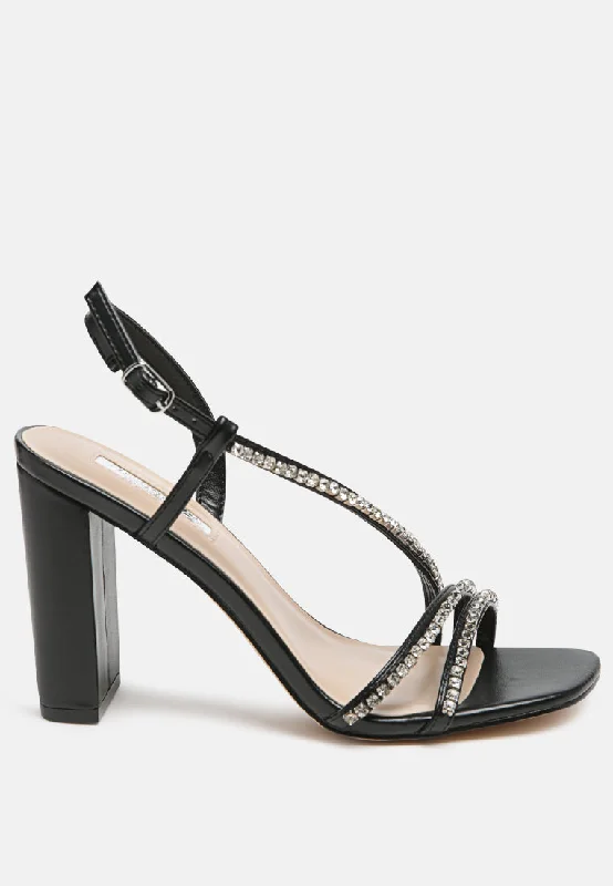 Swimwear Summer Blowout raisins pie diamante embellished block heel sandals
