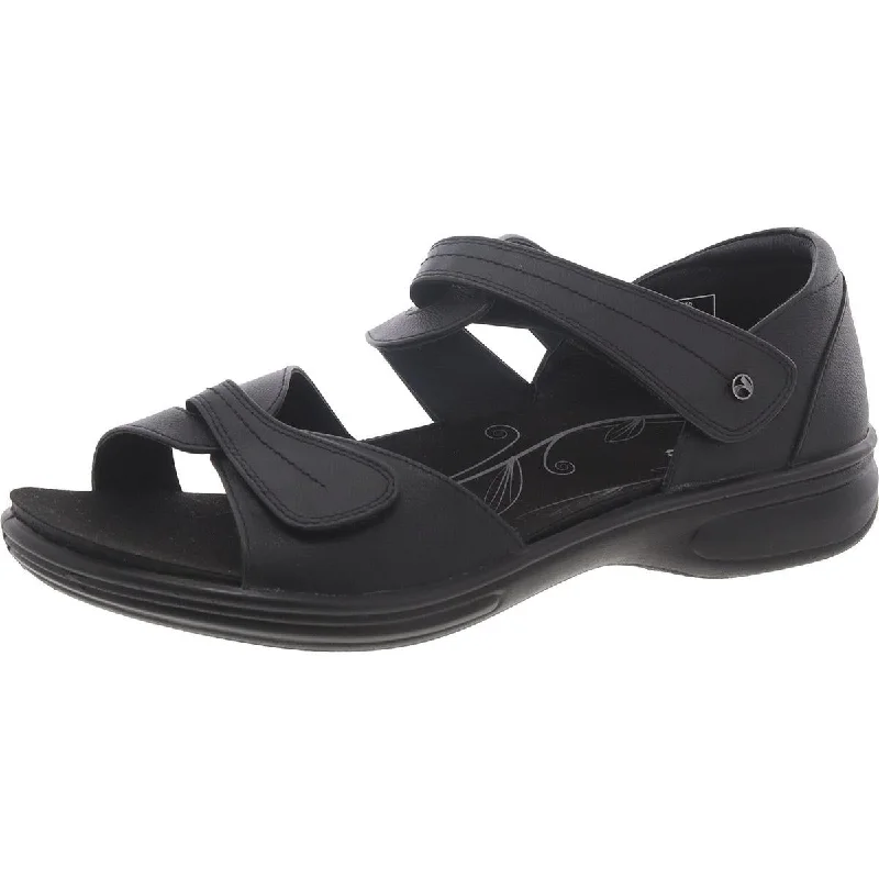 Comfortable Formal Shoes Revere Womens Leather Slid On Slide Sandals