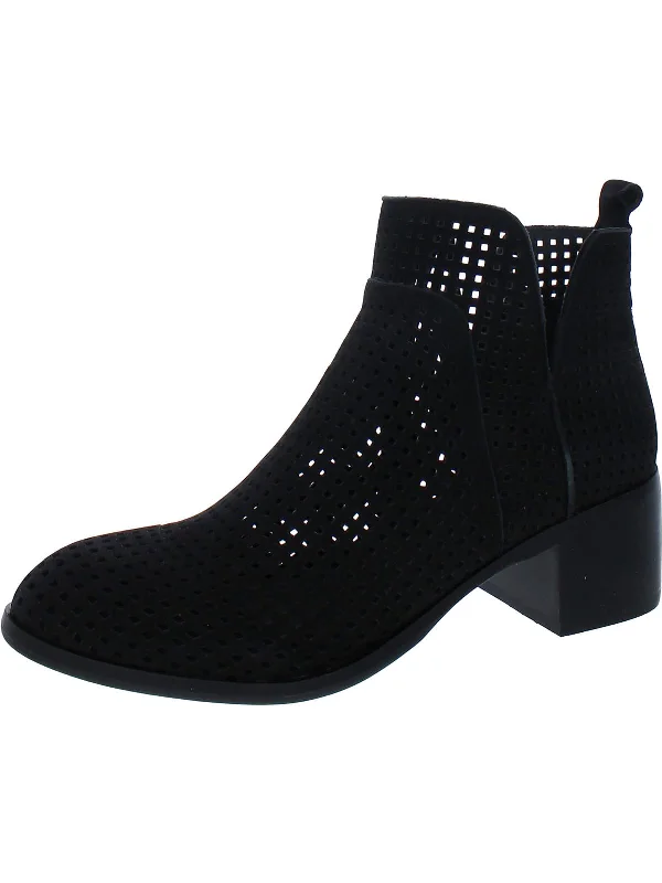 Women's Flats Sale Richland 3 Womens Suede Laser Cut Block Heels