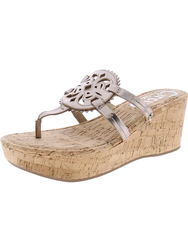 Cool Prices Rocky Womens Lined Cork Slip On Wedge Sandals