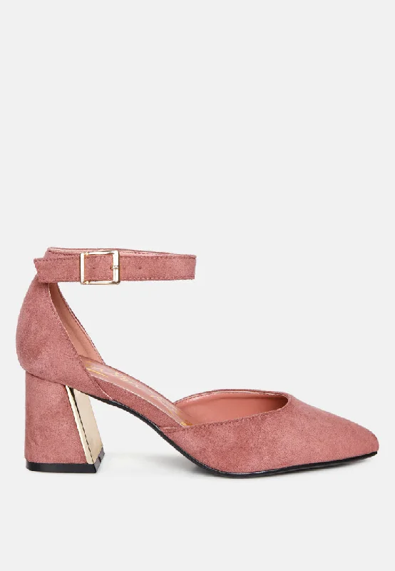 Smart Casual Deals rory metallic sling detail block heel sandals