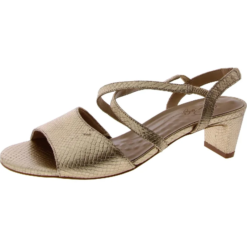Comfortable Dressy Flats Offers Ros Hommerson Womens Liza Metallic Embossed Ankle Strap