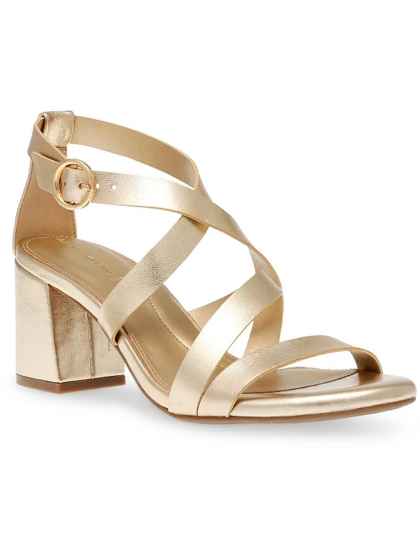 Hot Trends Rowen Womens Faux Leather Buckle Strappy Sandals