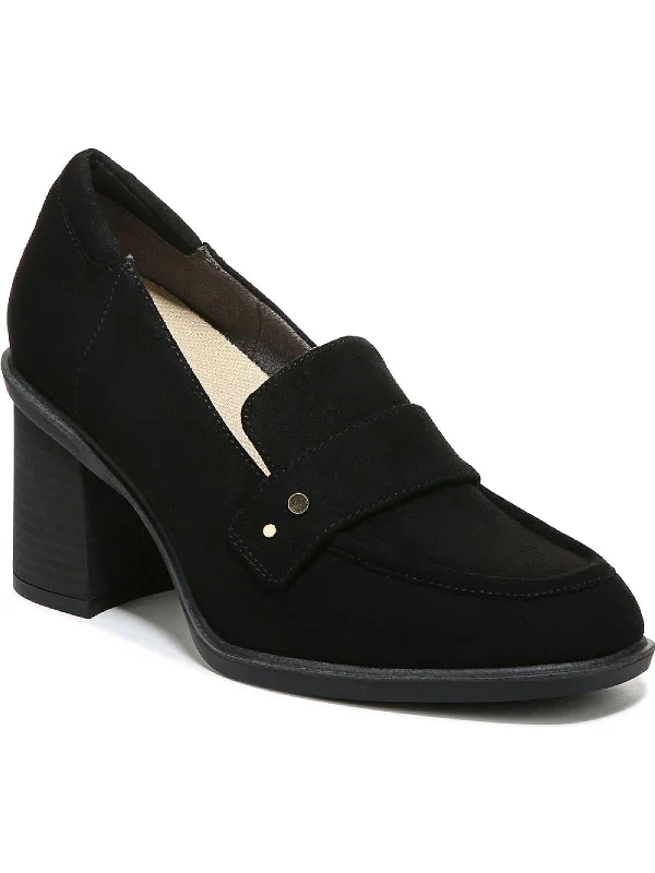 High-Quality Women's Shoes Rumors Womens Faux Suede Slip On Loafer Heels