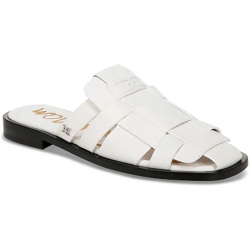 Holiday Glam Sam Edelman Womens Dina Leather Slip On Mule Sandals