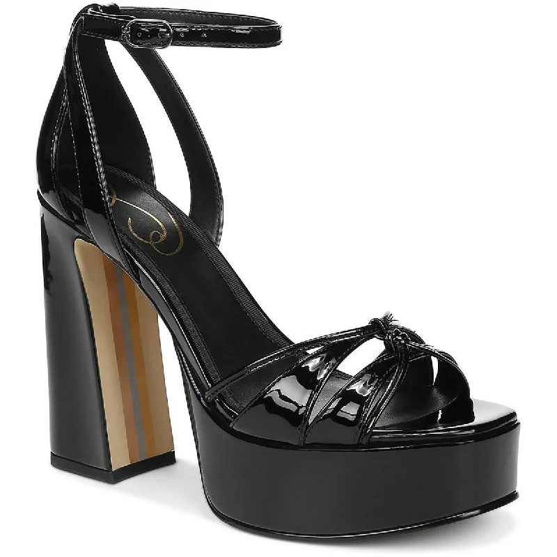Minimalist Fashion Sale Sam Edelman Womens KAMILLE Patent Platform Heel Ankle Strap