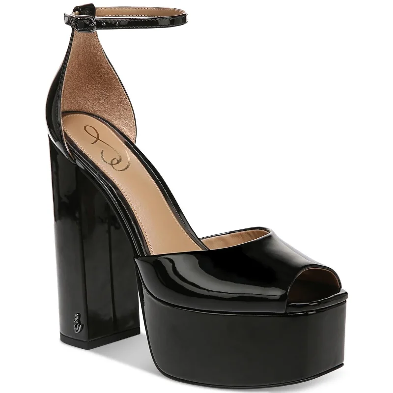 Hot Deals Sam Edelman Womens Kori Buckle Ankle Strap Platform Sandals
