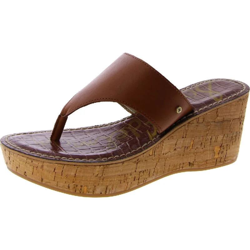 Casual Fashion Sam Edelman Womens Leather Thong Wedge Sandals