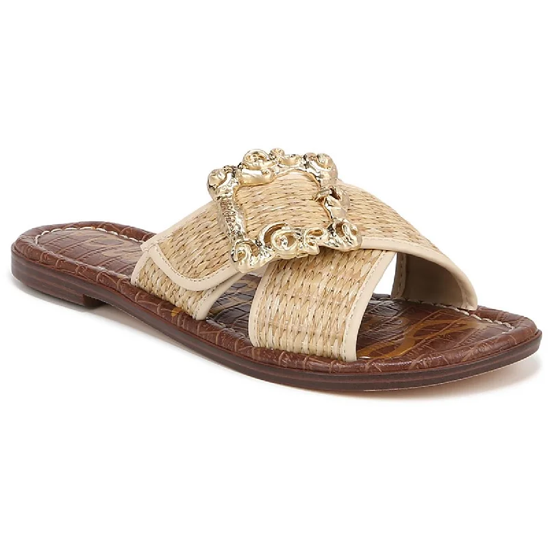 Best Shoe Deals Sam Edelman Womens Woven Buckle Slide Sandals