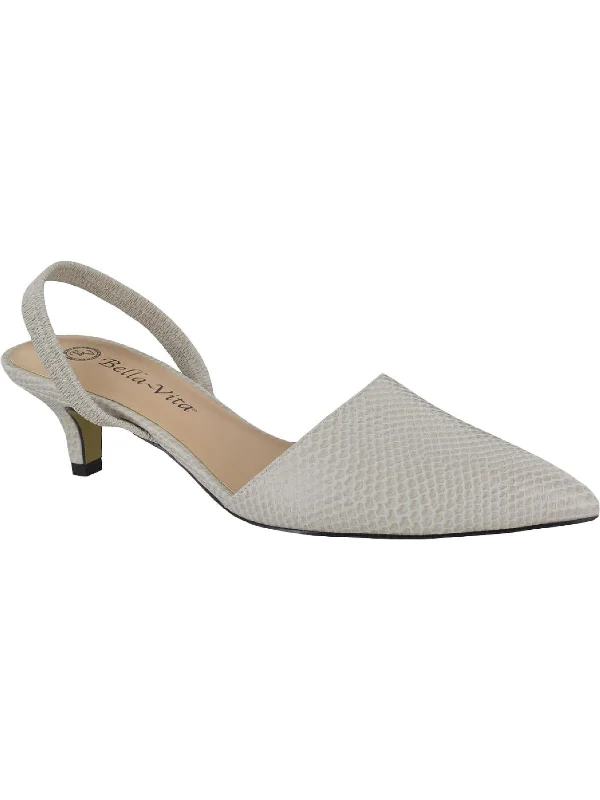 Flash Sales Today Sarah Womens Faux Leather Slip On Pointed Toe Heels