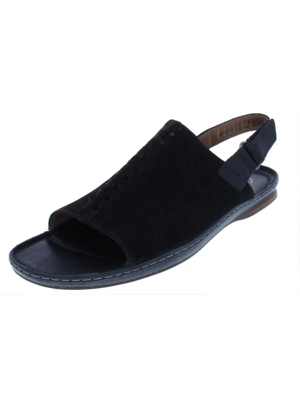 Explore What's New Sarla Forte Womens Nubuck Open Toe Flat Sandals