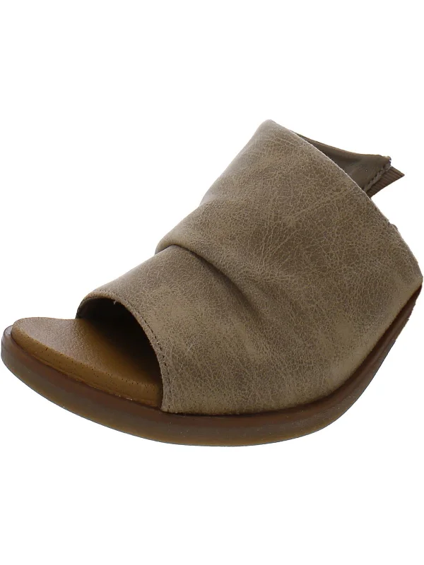 Soft Cushion Shoes Discount Savannah Womens Faux Suede Peep-Toe Slide Sandals