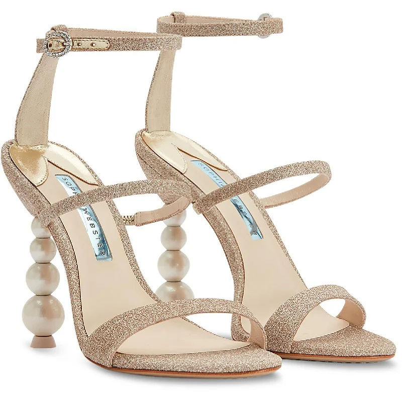 Playful Fashion Offers Sophia Webster Womens Rosalind Perla Glitter  Ankle Strap