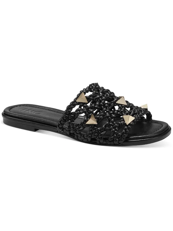 Limited-Time Offer Starlette Womens Metallic Studded Slide Sandals