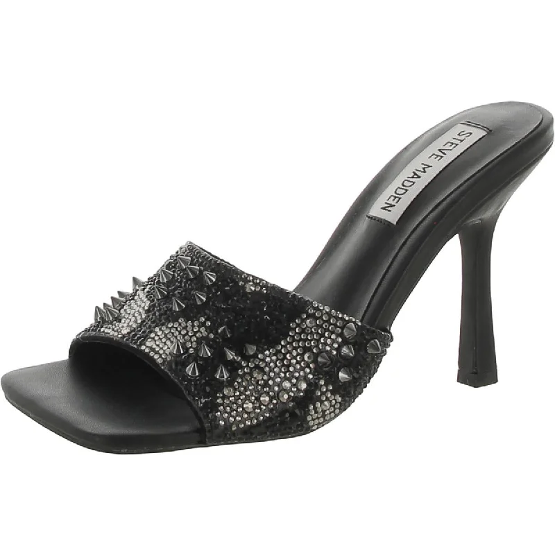 Day To Night Styles Steve Madden Womens Judging Square Toe Embellished Heels