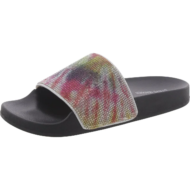 Slip-Resistant Shoes Discount Steve Madden Womens SOFTEYG Round toe Comfy Pool Slides