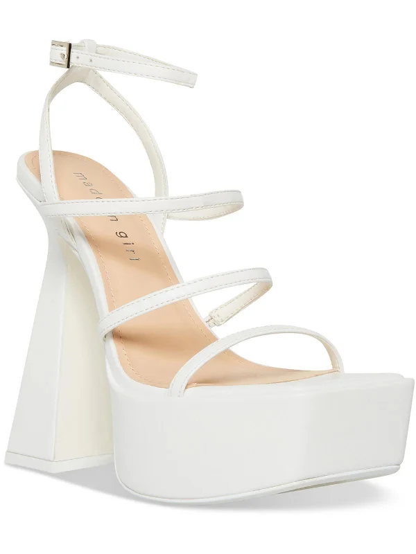 Comfortable Shoes Promotion Strenght Womens Faux Leather Strappy Platform Heels