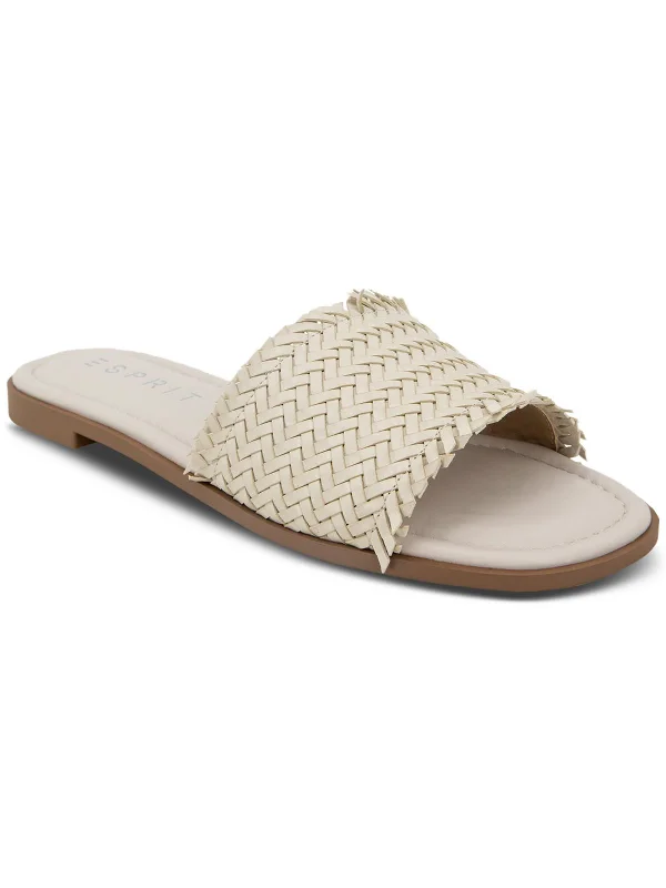 Ultra-Light Footwear Sale Summer Woven Womens Open Toe Slide Flatform Sandals