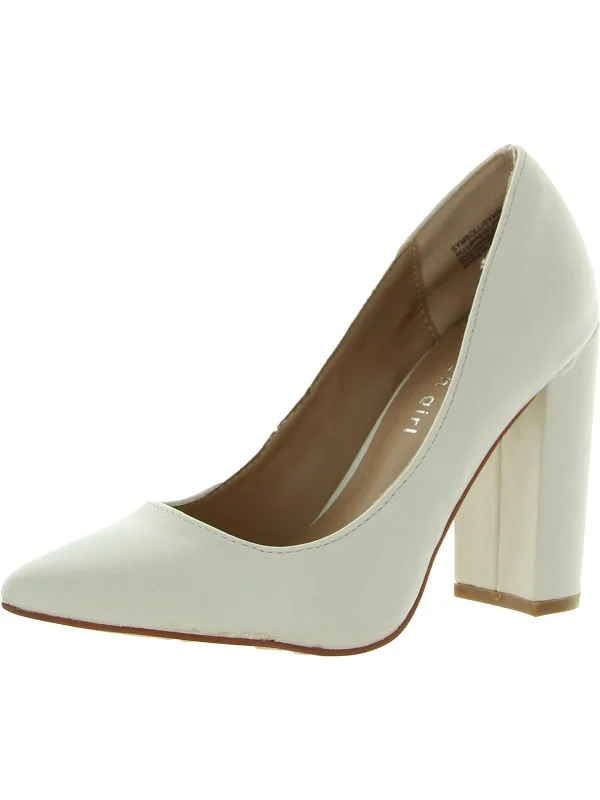 Modern Casual Shoes Symboll Womens Faux Leather Pumps