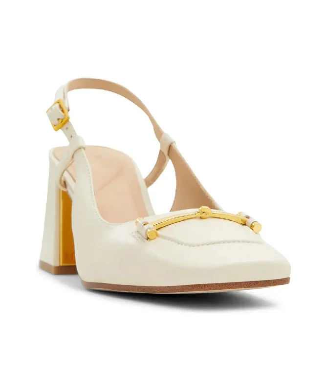 Exclusive Fashion Deals Ted Baker Women's Mia Icon Leather Slingback Pumps, White