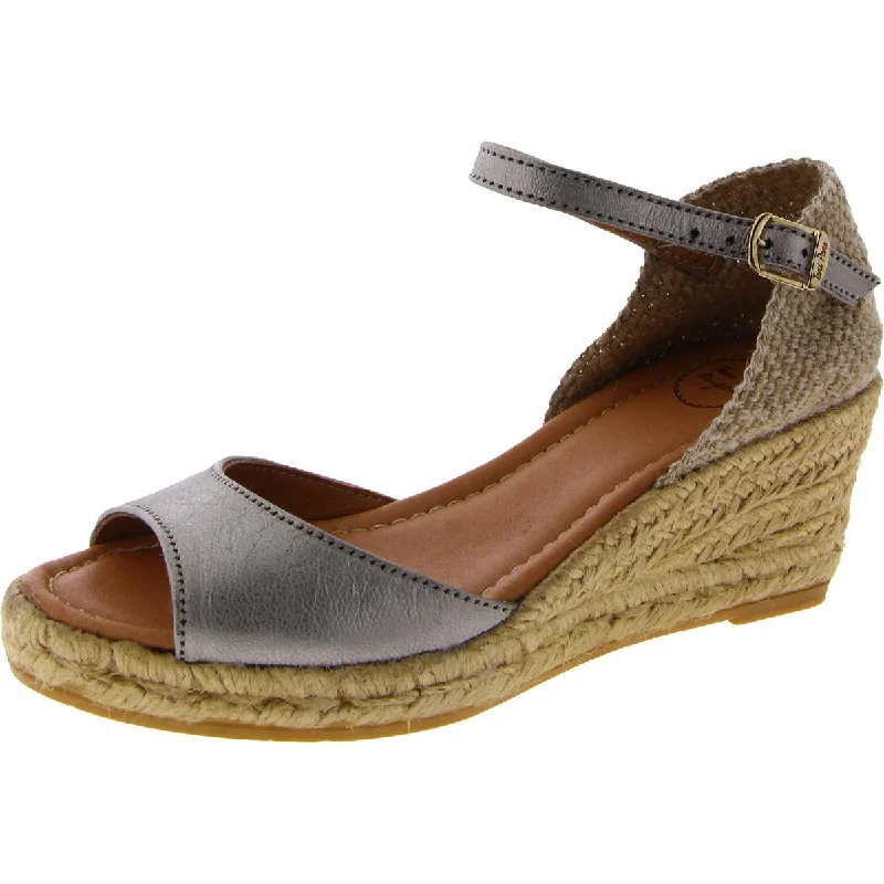 Non-Slip Shoes Offers Toni Pons Womens Leather Ankle Strap Wedge Sandals