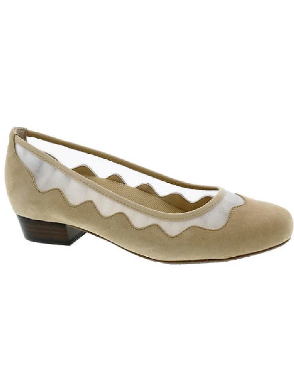 Chic Style Tootsie Womens Leather Mesh Block Heels