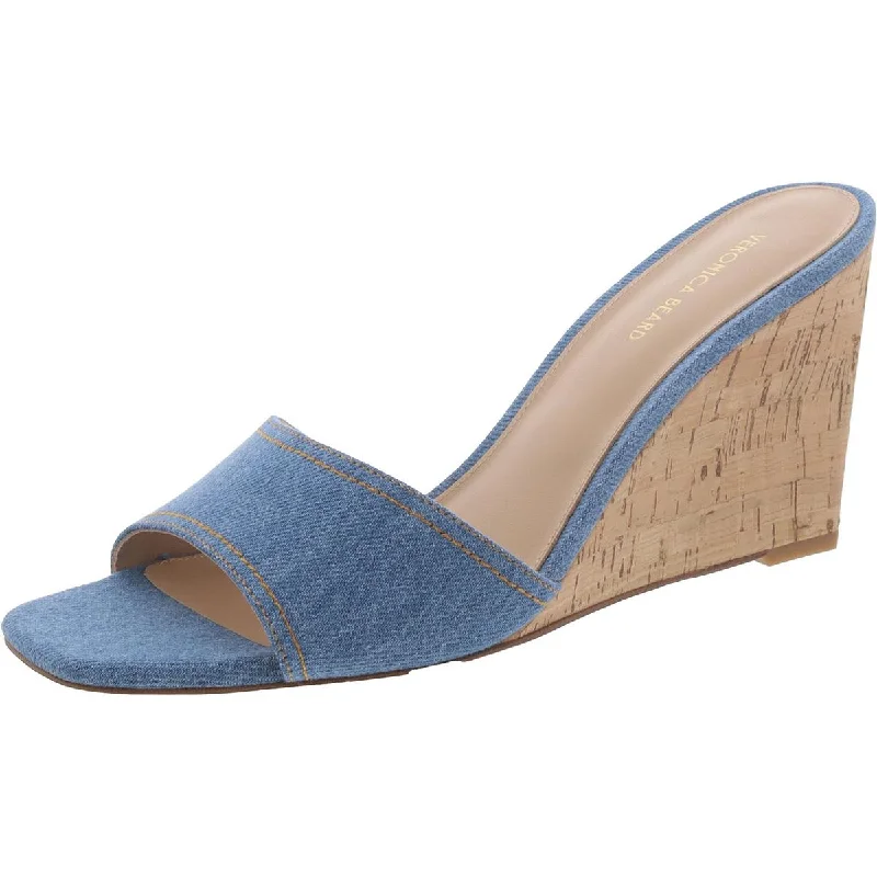 Ultra-Light Footwear Sale Veronica Beard Womens Ellen Denim Square Toe Wedge Sandals Ultra-Light Footwear Sale Veronica Beard Womens Ellen Denim Square Toe Wedge Sandals