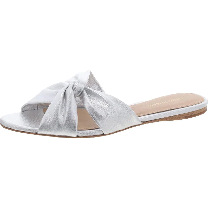 Trendy Flats Sale Veronica Beard Womens Leather Flat Slide Sandals