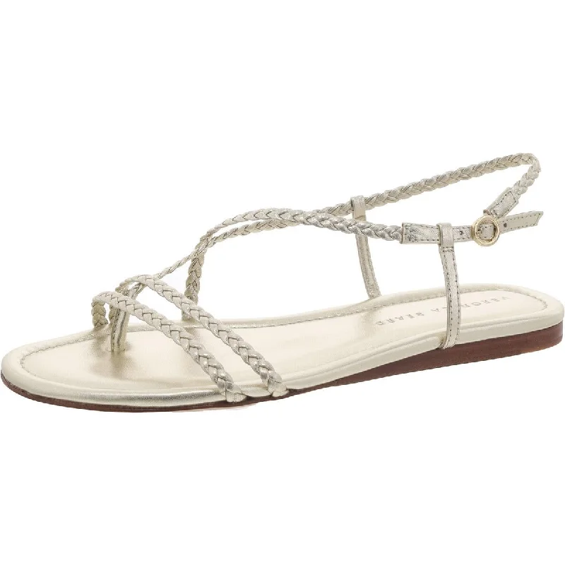 Chic And Trendy Veronica Beard Womens Soia Leather Ankle Strappy Sandals