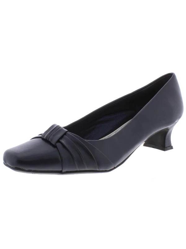 Best Women's Shoe Deals Waive Womens Leather Square Toe Dress Heels