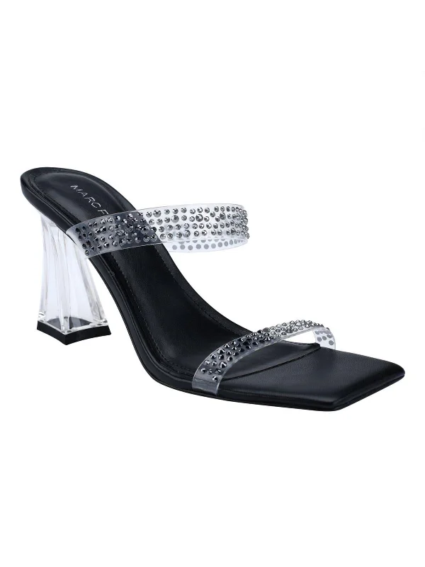 Sleek Versatile Footwear Womens Embellished Square Toe Pumps