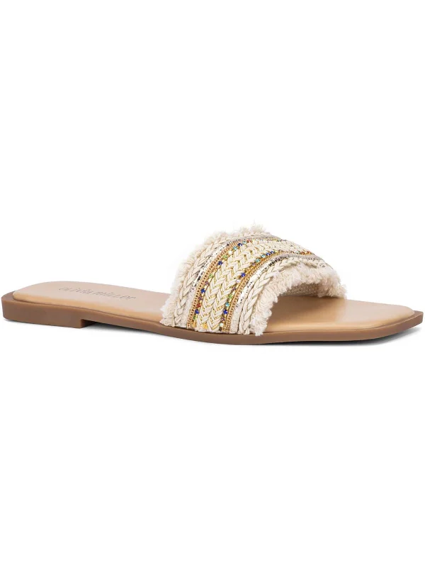 Non-Slip Work Shoes Sale Womens Flat Slip On Slide Sandals