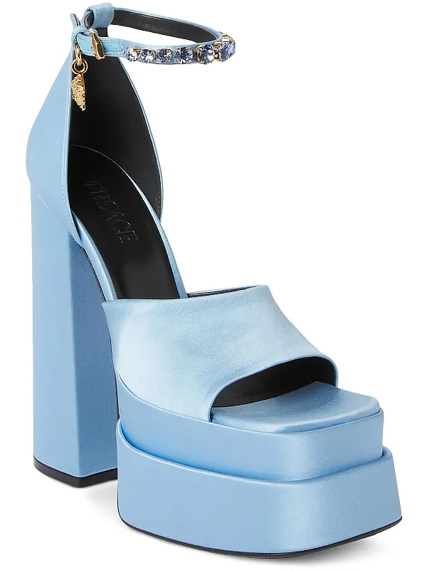 Chic Breathable Shoes Womens Leather Ankle Strap Pumps