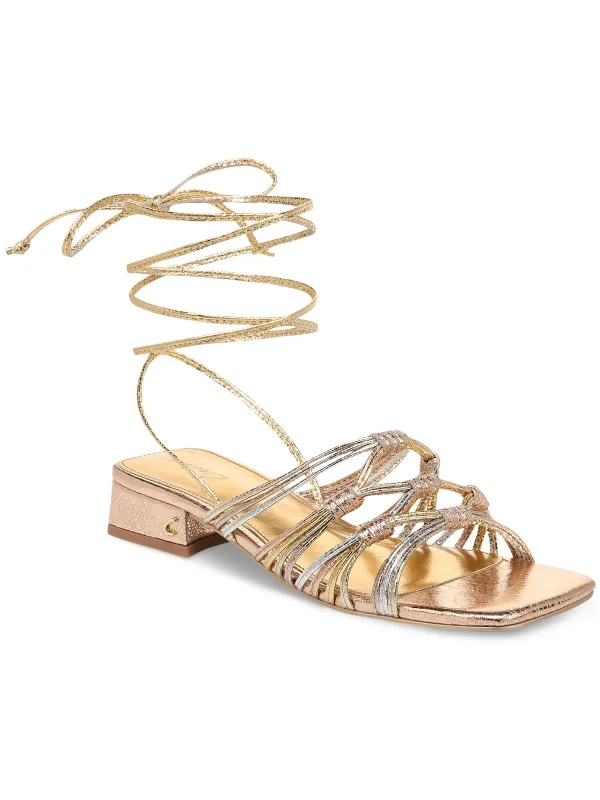 Fashionista Favorites Womens Patent Cushioned Footbed Gladiator Sandals