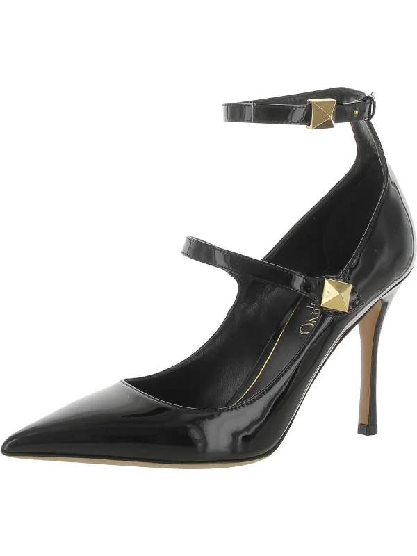 Adventure-Ready Footwear Sale Womens Patent Leather Embellished Ankle Strap