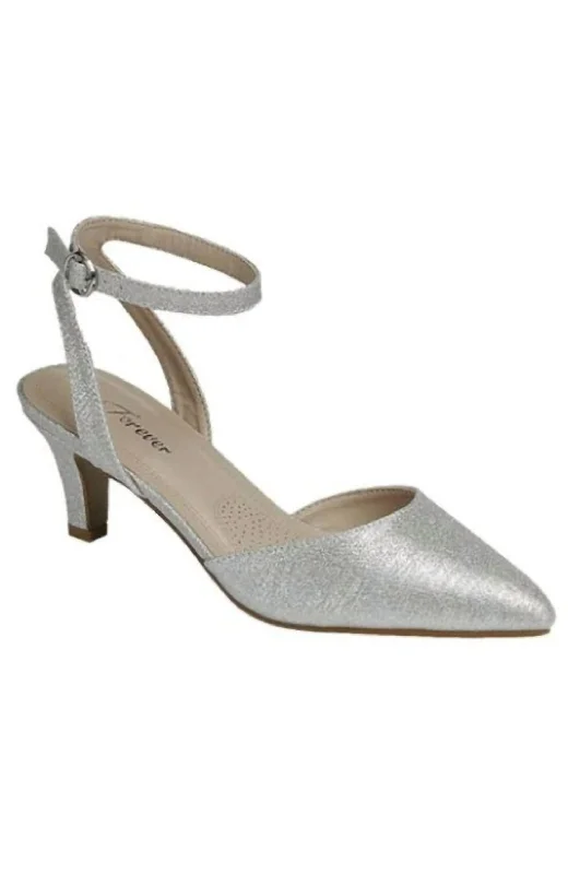 Urban Style Promotions Women's Pointy Dorsey Pumps In Silver