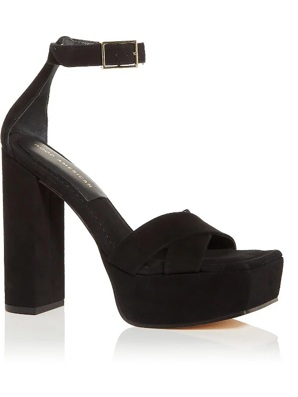 Non-Slip Shoes Womens Suede Dressy Ankle Strap