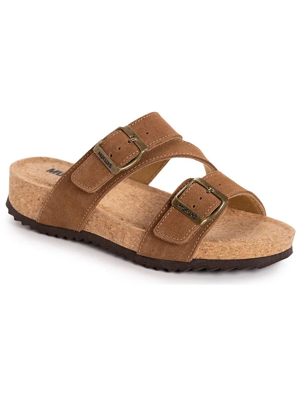 Laid-Back Fashion Offers Womens Suede Slip-On Slide Sandals