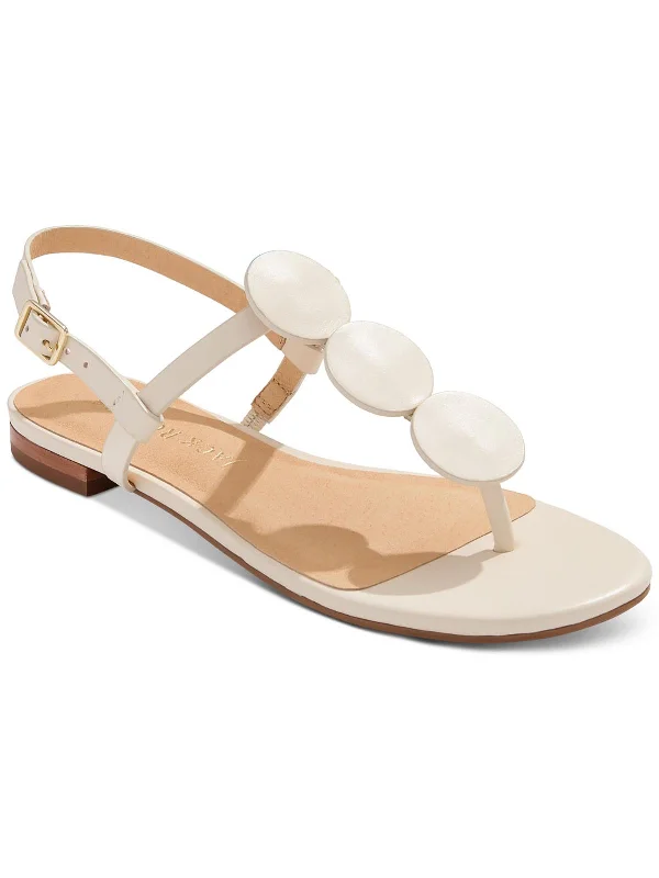 Seasonal Trends WORTH FLAT Womens Leather Open Toe Flatform Sandals