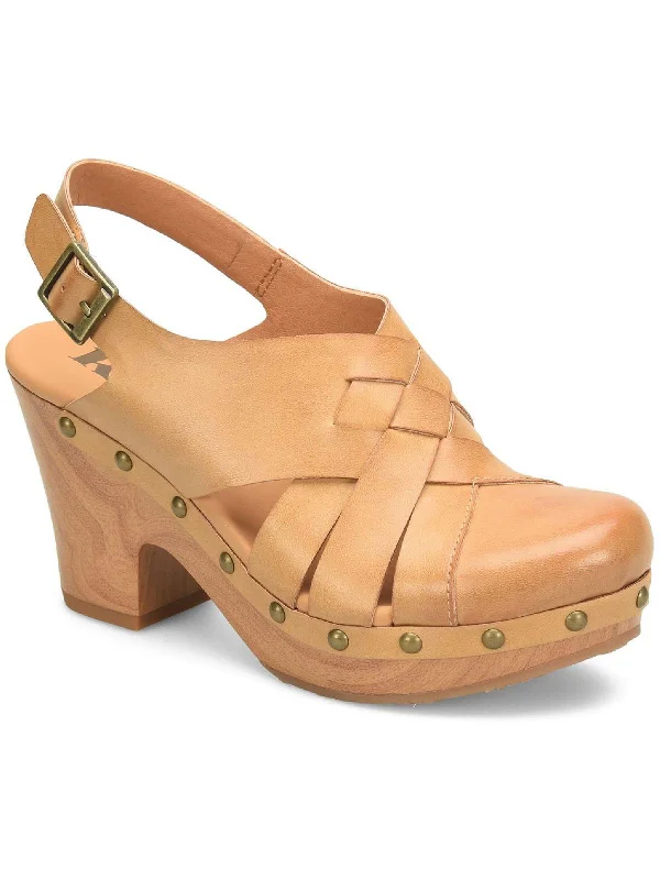 Sleek Dress Shoes Deal Wynne Womens Buckle Wood Block Heels
