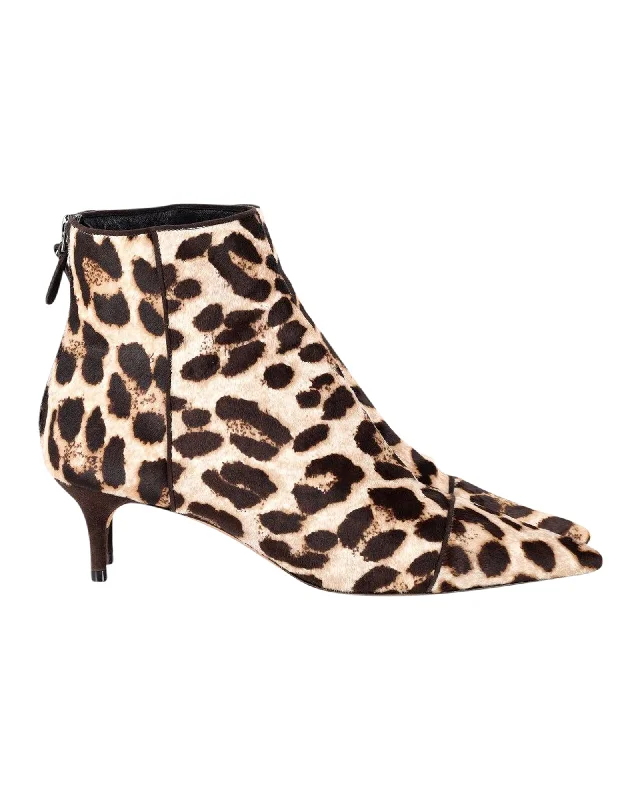 Enjoy Discount Alexandre Birman Kittie Ankle Boots in Animal Print Pony Hair