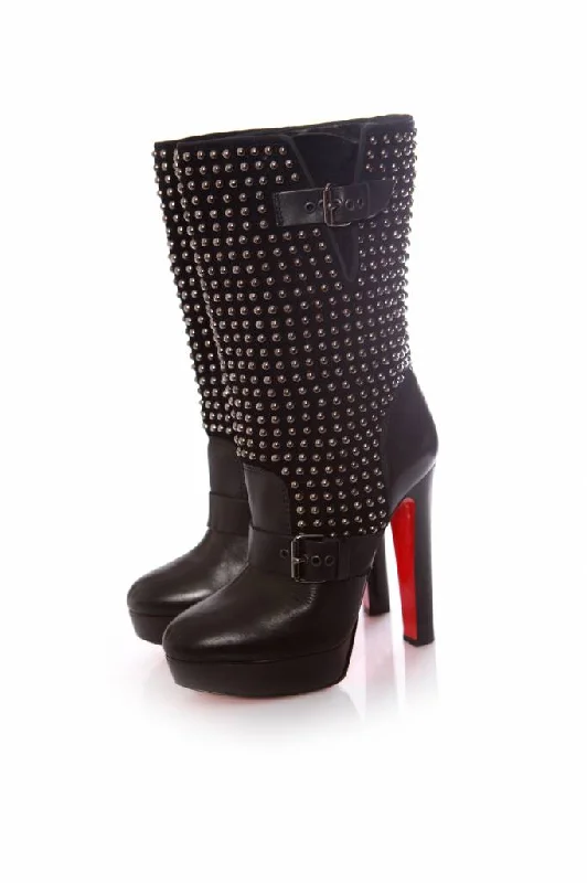 The Latest Trends Black leather platform boots