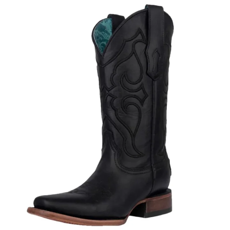 Unleash Your Trendy Side Corral Women's Black Embroidered Boots