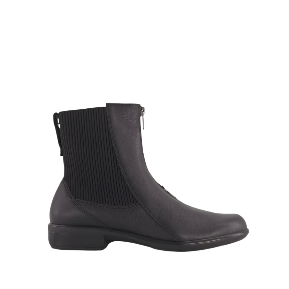 Stylish Savings Bora Black Front Zip Boot